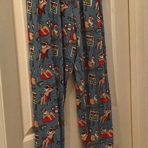 Main and Local Santa in the Swimming Pool Pajama/Lounge Pants Size M